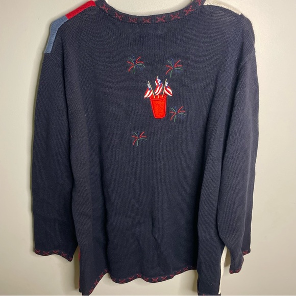 Quacker Factory Colorful Sweater 1X Cardigan Holiday Months NWT & Button Covers - Picture 9 of 10